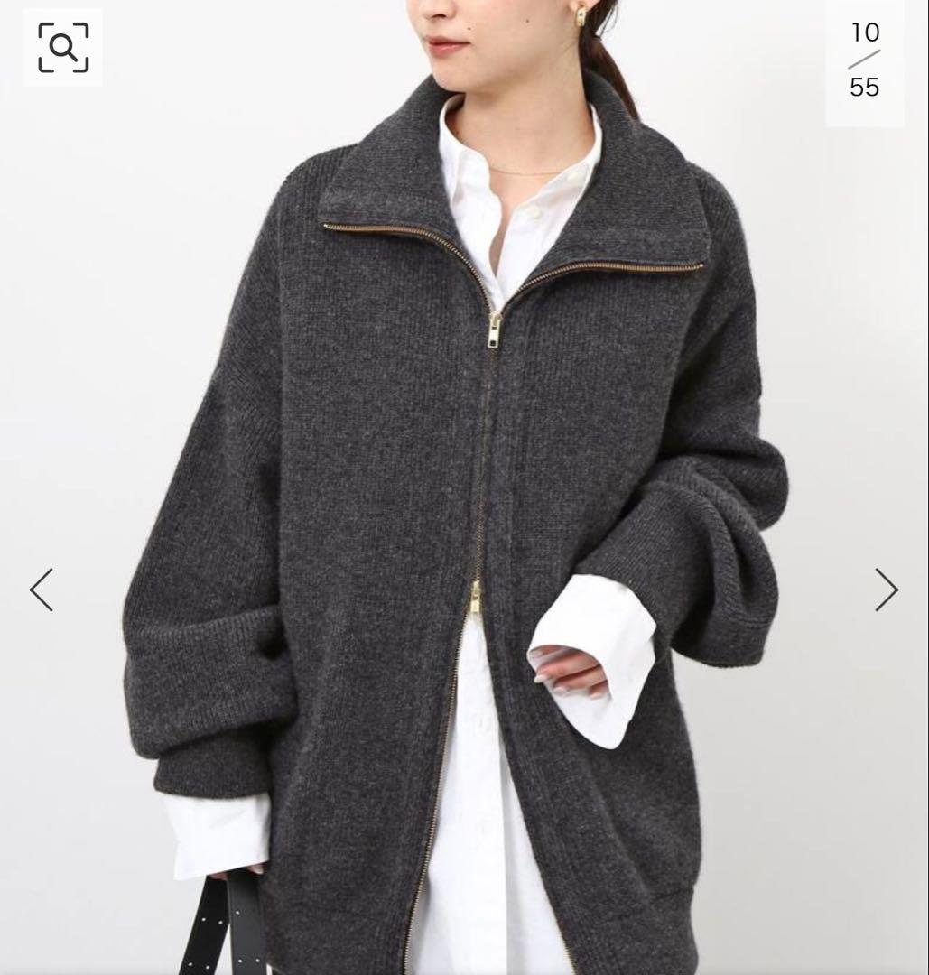 お値下げ新品DeuxiemeClasseOLBIA ロングジップ ブルゾングレー - メルカリ