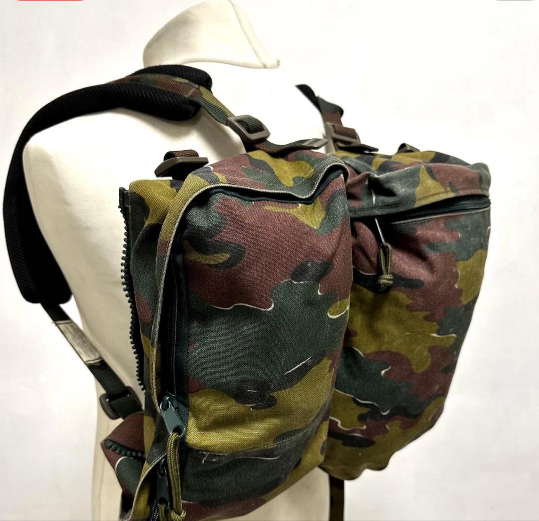 ベルギー軍放出品フレーム入りバックパック90L+20L 軍幕キャンプ