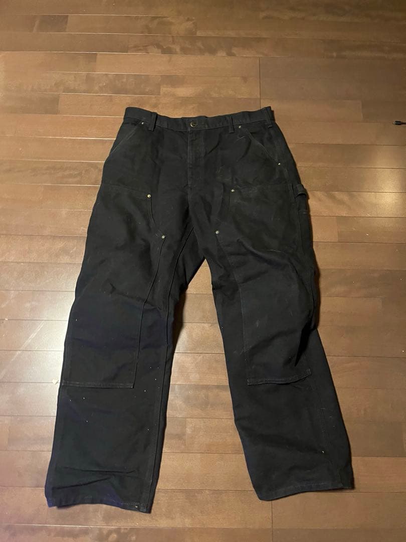 Carhartt ダブルニー 革ロゴ 34x30 - メルカリ