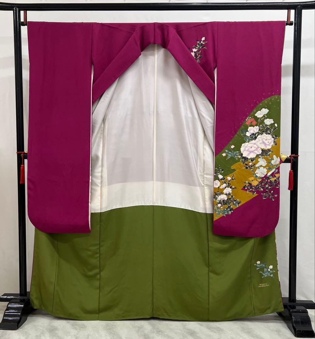 振り袖 フルセット 長襦袢 金彩加工 成人式 草花 作家物 ガード加工 676