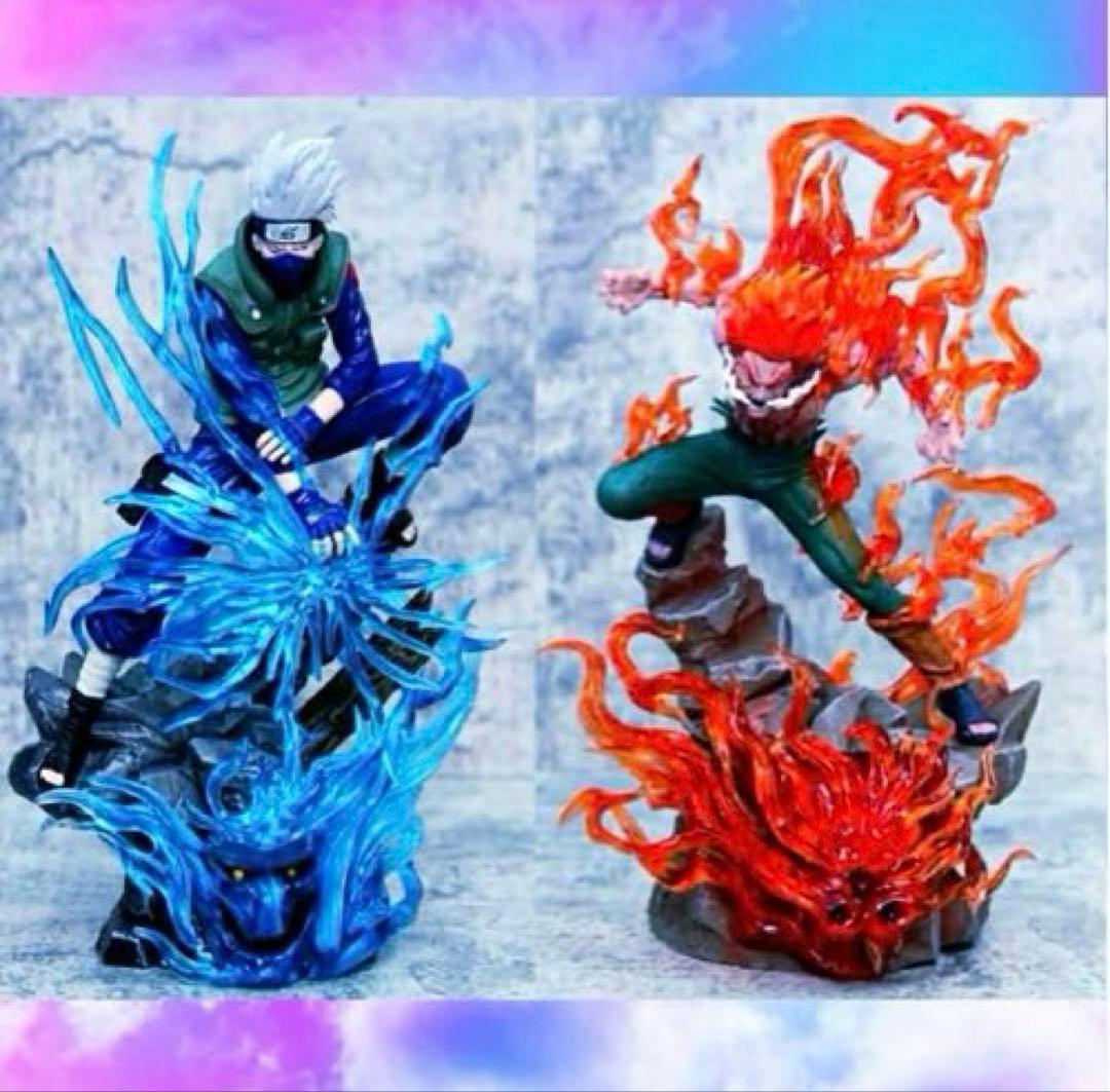 25cm ナルト カカシ - マイト•ガイ フィギュア ガレージキット 2セット