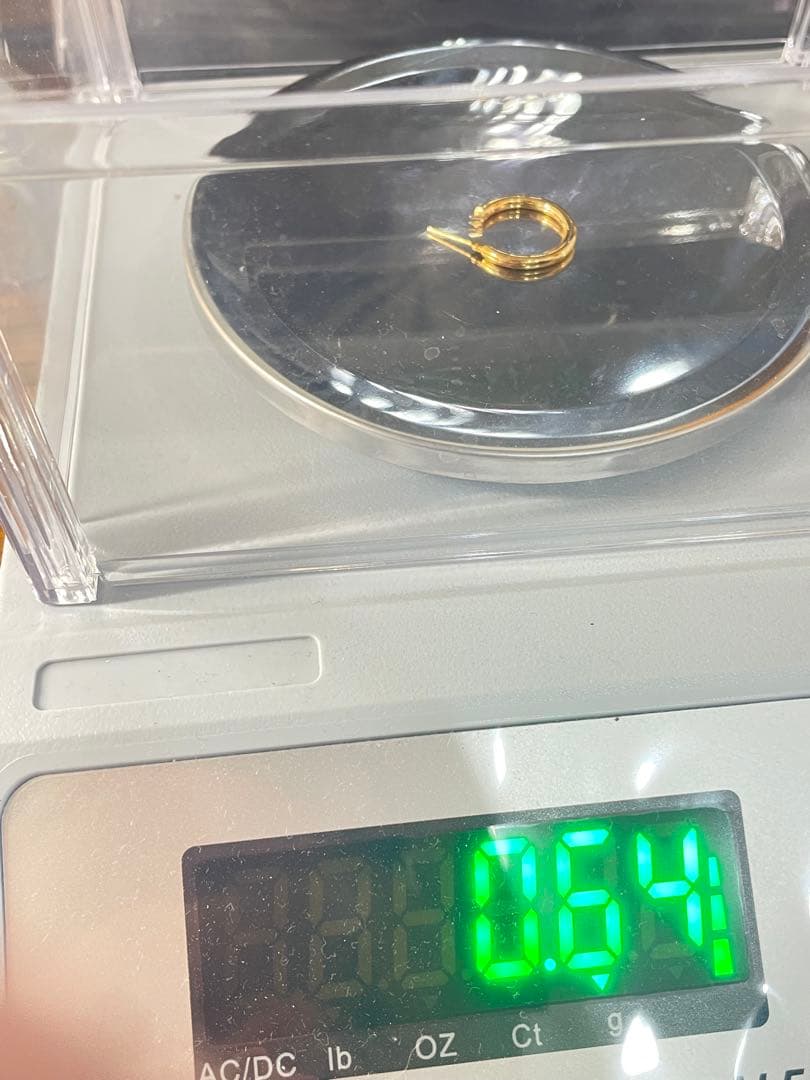 K18フープピアス 0.64g イヤリングK18刻印あり リユース品