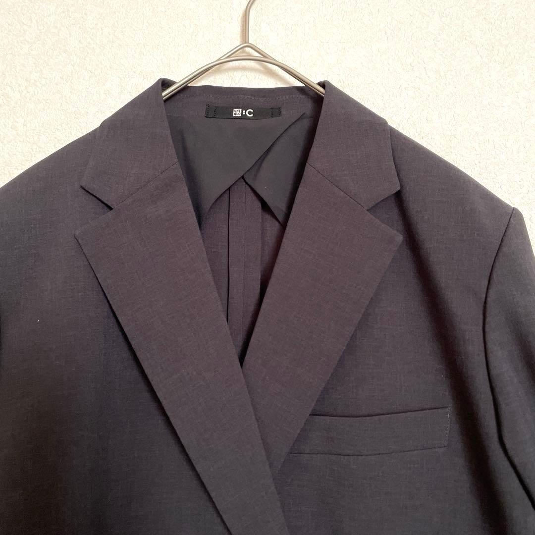 ユニクロ テーラードジャケット UNIQLO C ダブル グレー - メルカリ
