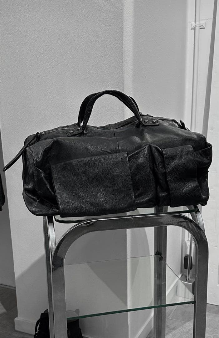 y2k archive leather Bostonbag black レザー - メルカリ