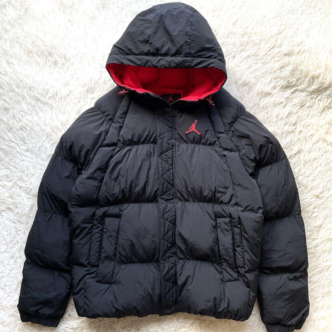 美品✨ジョーダン ダウンジャケット パーカー XL ブラック フード