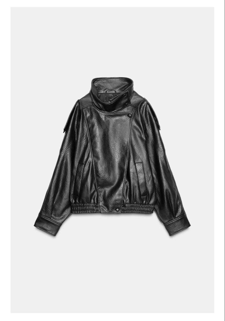 新品☆ZARA フェイクレザージャケット　XXL 新品 ZARA ダブルフェイス フェイクレザージャケット - メルカリ