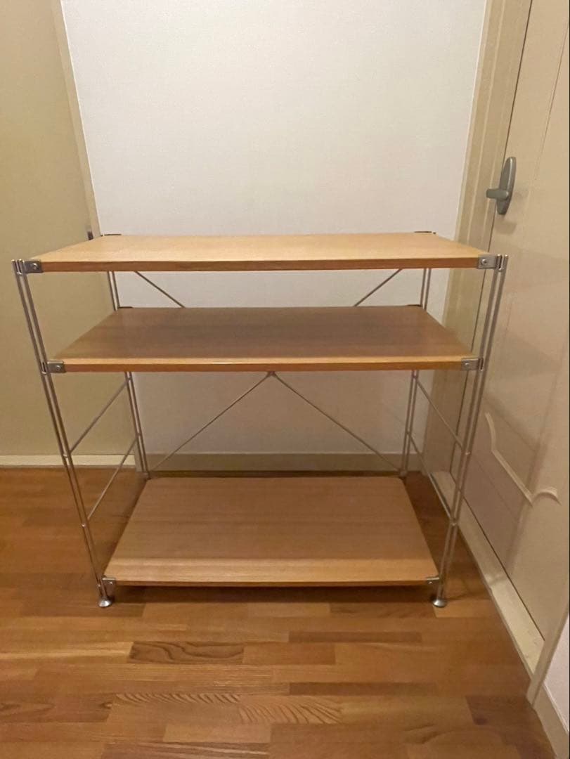 無印良品 ステンレスユニットシェルフ オーク材　棚セット ステンレスユニットシェルフ オーク材棚セット 大 | 無印良品