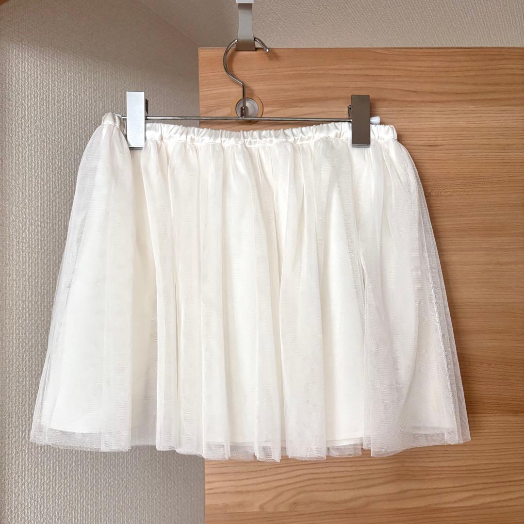 M me eme Ribbon peplum tulle knit set - メルカリ