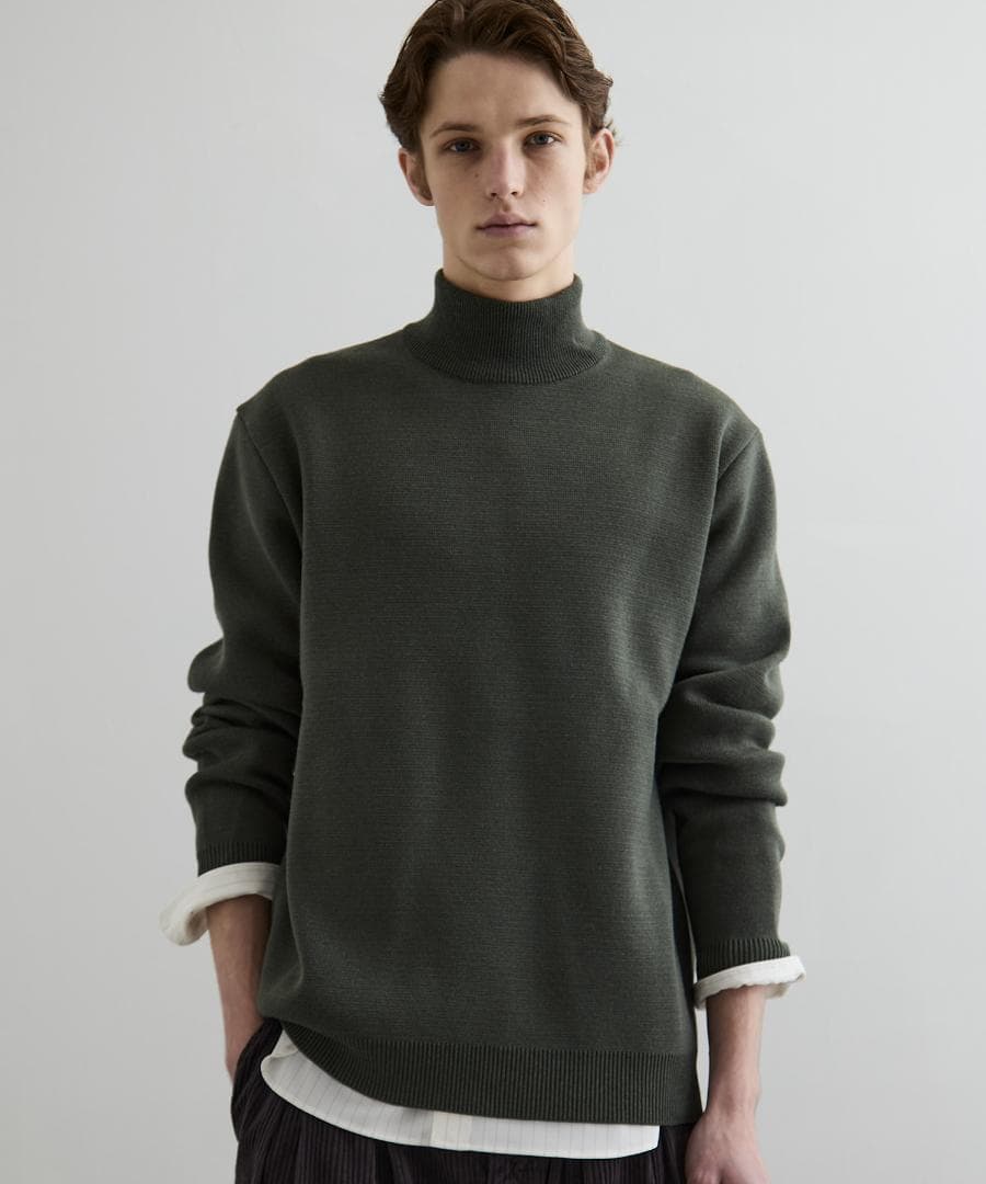 極美品☆パブリック トウキョウ／バウンドウールミラノリブ ハイネック