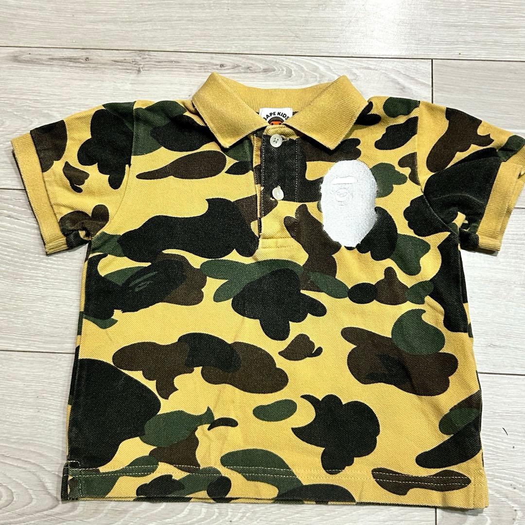 BAPE KIDS カモフラージュ ポロシャツ 90㌢ 迷彩 - メルカリ