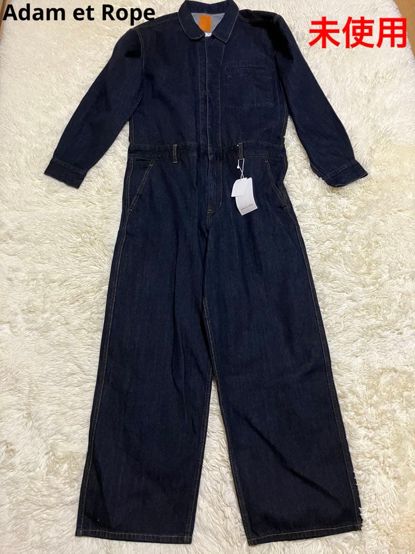 未使用　アダムエロペ　ジーンズ　デニム　インディゴ　オールインワン ADAM ET ROPÉ HOMME(アダム エ ロペ オム) / デニム オールインワン