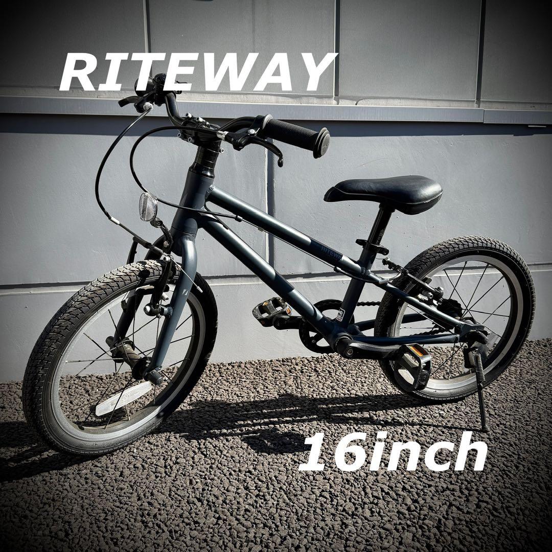 [美品・手渡し] RITEWAY ZIT16 マットブラックグレー RITEWAY ( ライトウェイ ) キッズバイク ZIT 16 ( ジット 16 ) マット