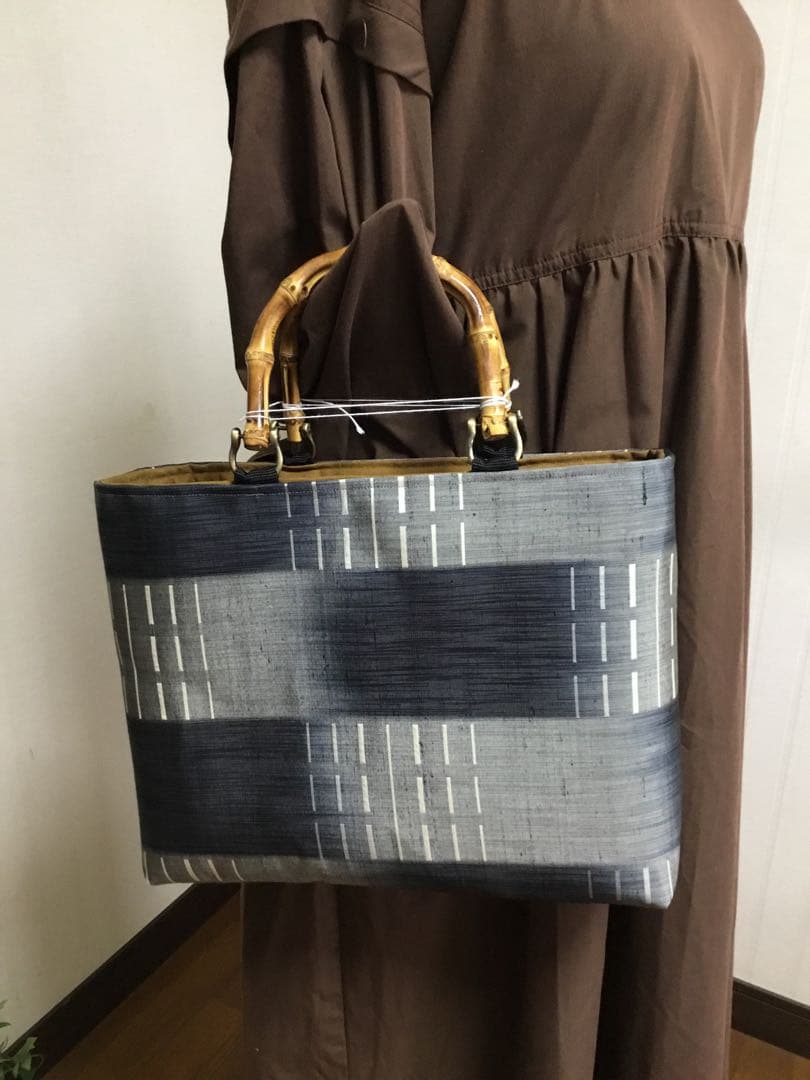 花ぷらら・ハンドメイド・大島紬・大きめ・トートバッグ・164 - メルカリ