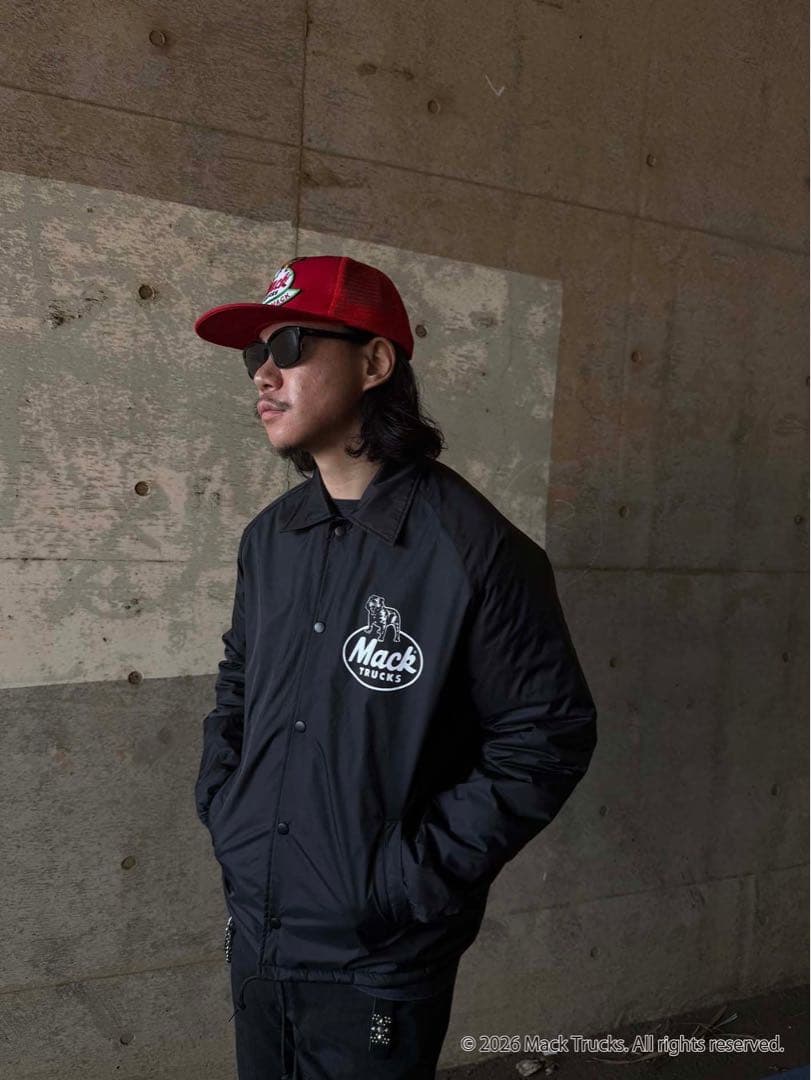Fj Mack Trucks コラボ ブラックコーチジャケット - メルカリ