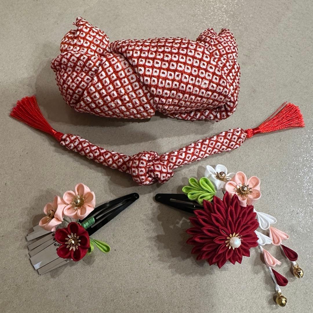 七五三 髪飾り つまみ細工 かのこ ちんころ 3歳 M109351632 - 七五三