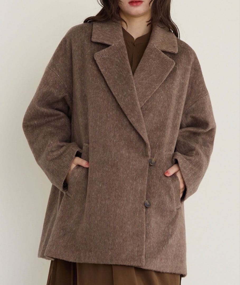 OLUN サイドボタンシャギーコート EMMEL REFINES（エメルリファインズ）の「＜EMMEL REFINES＞EM ダブル