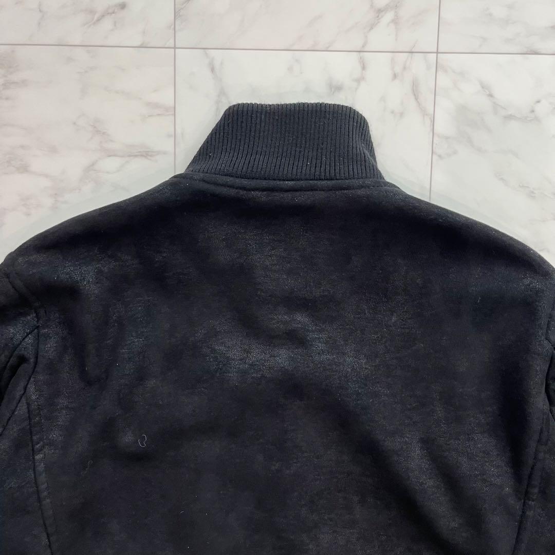 BEAMS y2k スエードブルゾン 裏ボア 短丈 スタジャン風 黒 - メルカリ