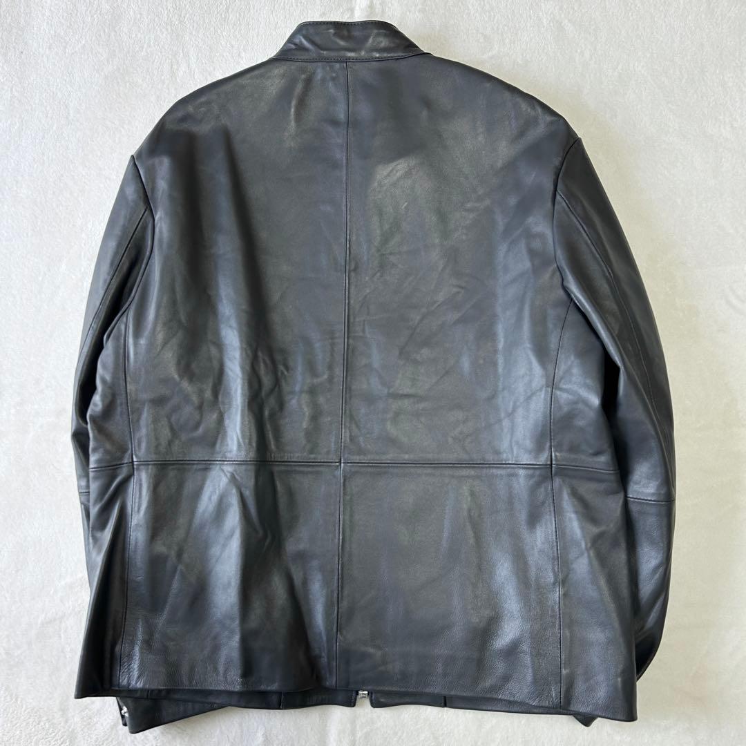 新品 未使用 25AWコムサメン ラムレザー シングルライダースジャケット