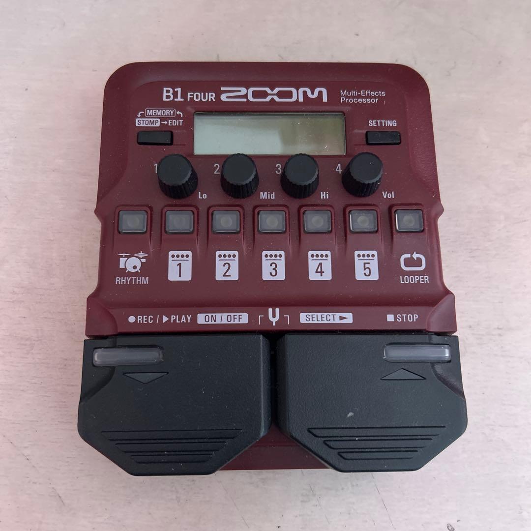 ZOOM B1 FOUR マルチエフェクター 箱付き ZOOM B1 FOUR Multi-Effects Processor ベース用マルチエフェクター