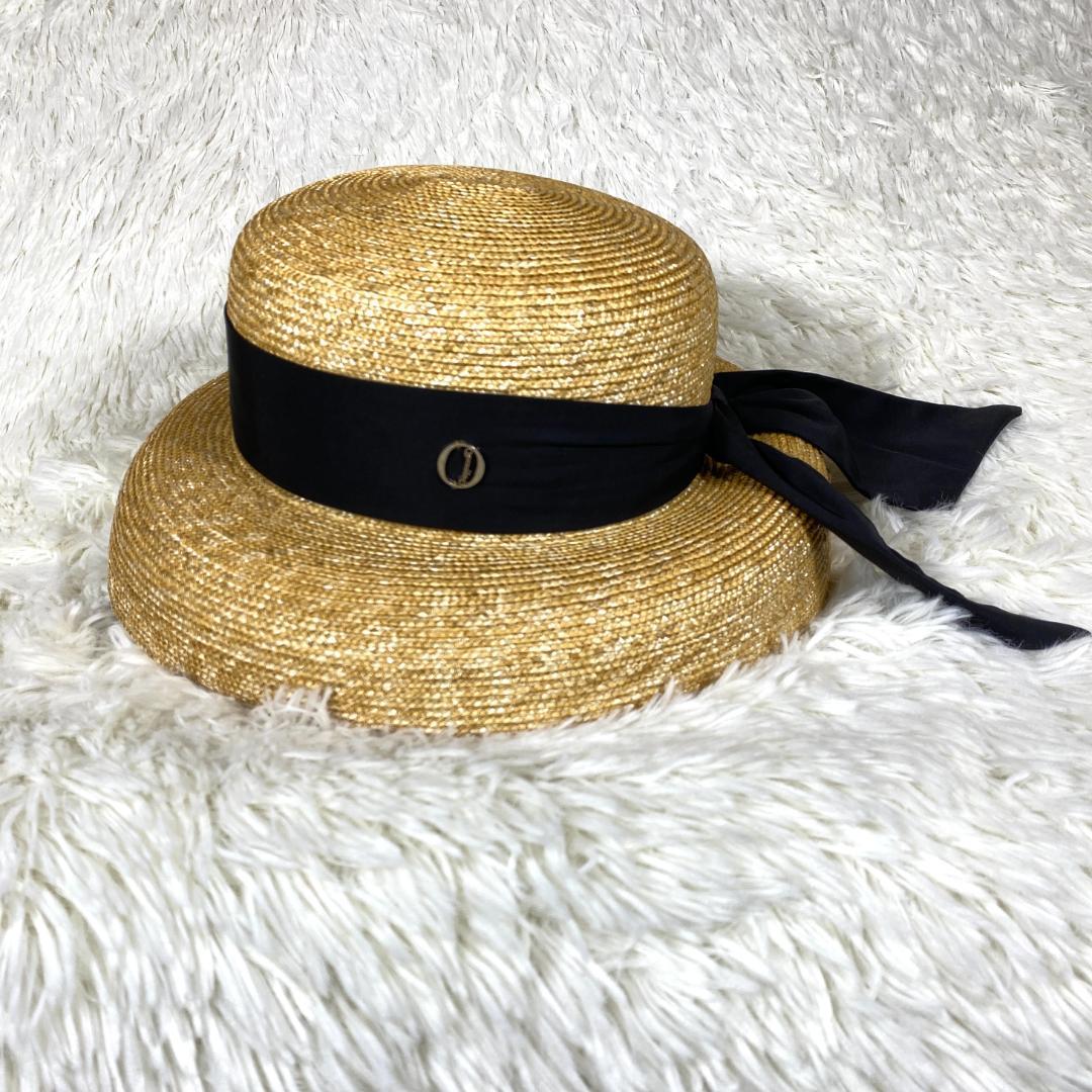 『Chapeau d'O』シャポードオー カサブランカ　麦わら帽子 Chapeau d' O StrawBraid Casablanca | 57.5cm(75) BLACK (01