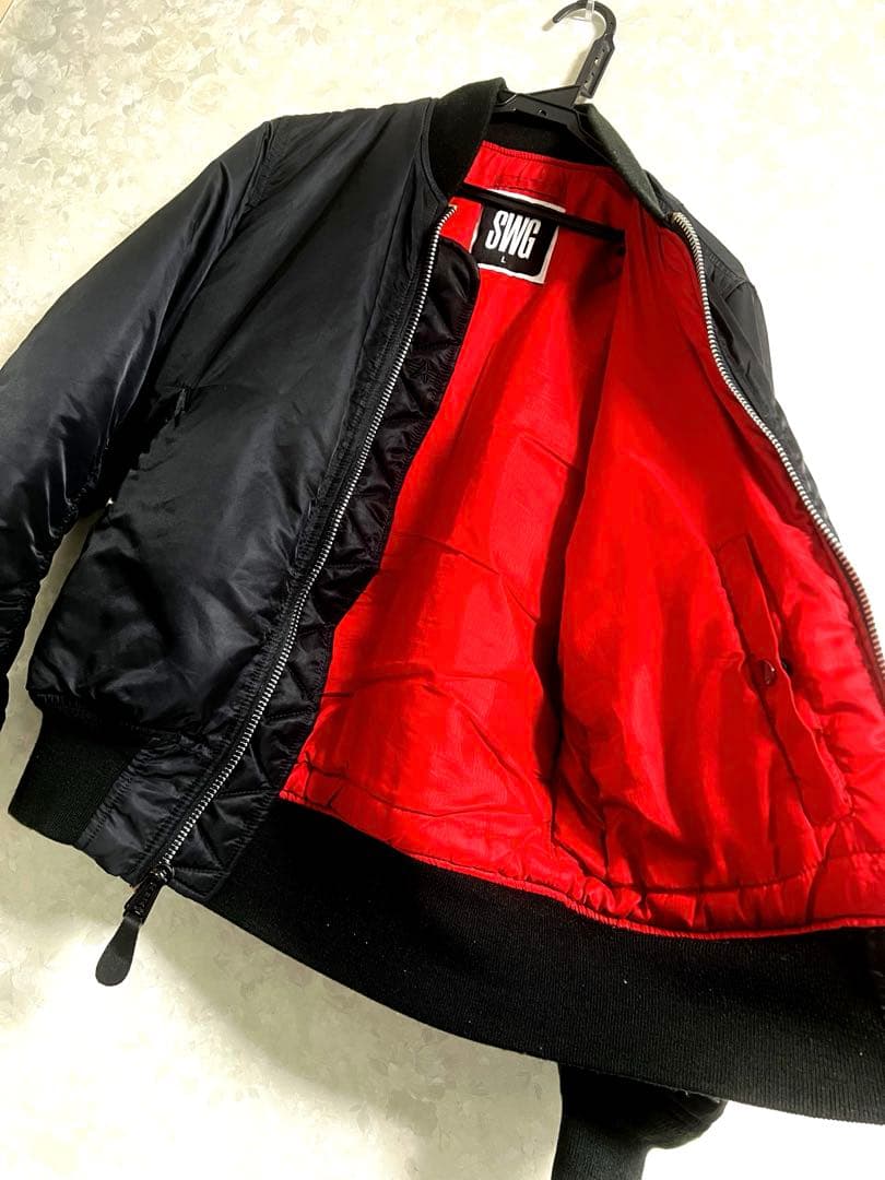 限定 SWAGGER×ALPHAスワッガーアルファフライトジャケットMA-1美品