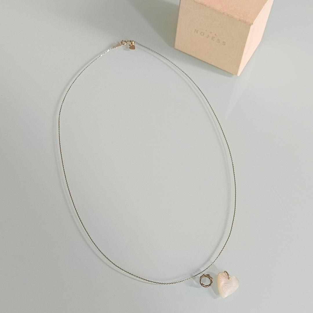 NOJESS K10 チェーン ネックレス + シェル ハート 鳥 チャーム - メルカリ