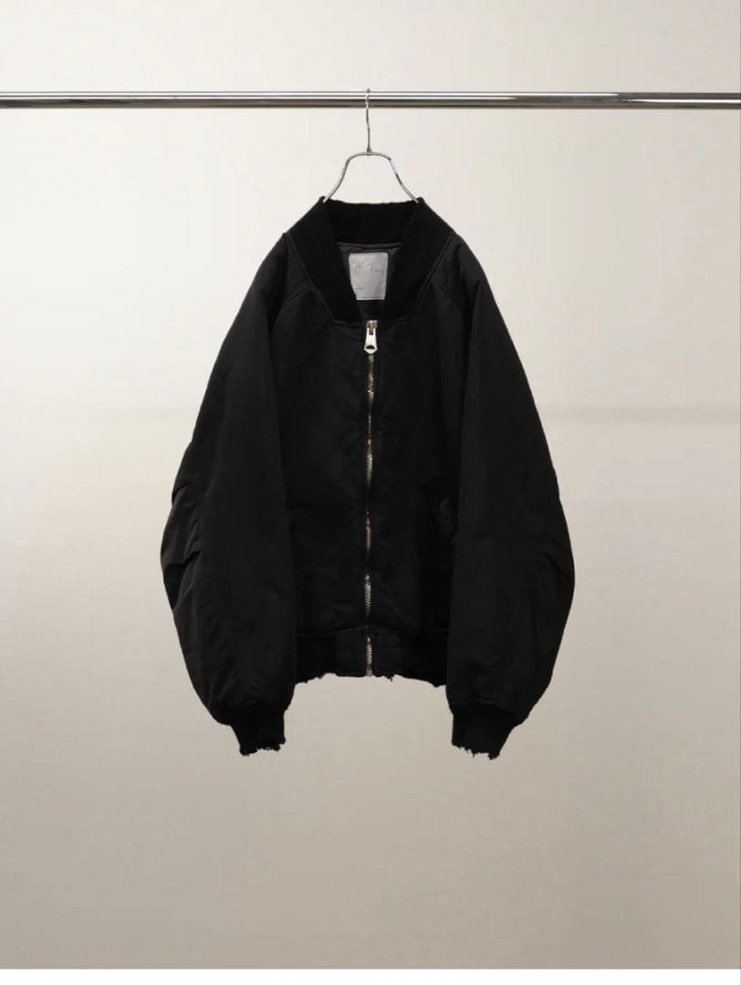 ジャケット・アウター ANCELLM FADED BOMBER JACKET Size1 Black FADED BOMBER JACKET(BLACK) – ANCELLM
