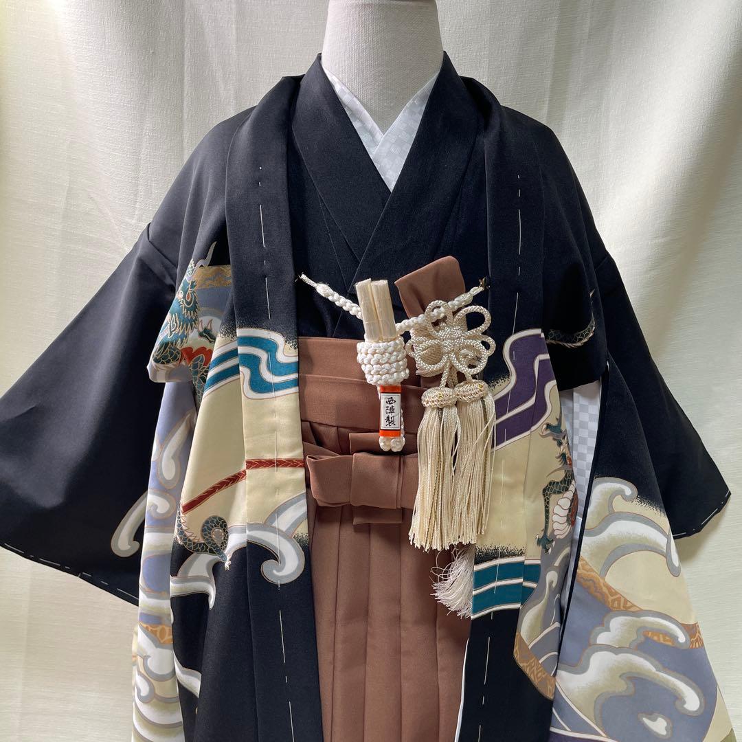 黒地龍と兜伝統柄☆七五三　男の子　５歳着物セット 楽天市場】七五三 着物 5歳 羽織袴セット 男の子 10点フルセット