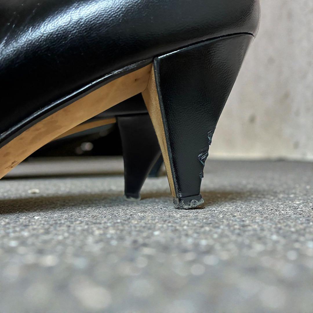 PRADA プラダ レザーパンプス ポインテッドトゥ 黒 37.5 24.5 - メルカリ