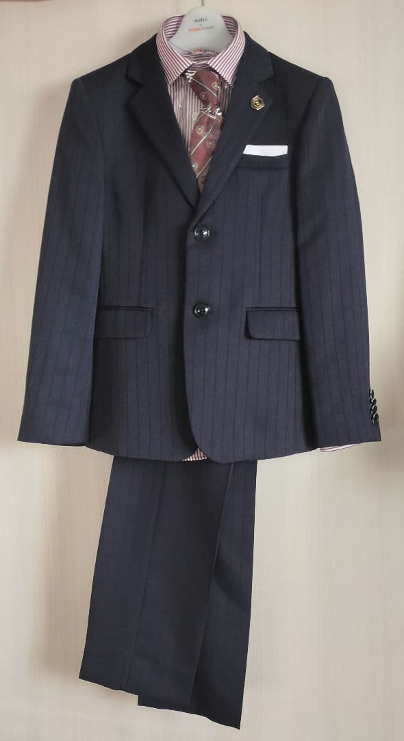 新品未使 waltz by BEAMS DESIGN スーツ フォーマル140 waltz by BEAMS DESIGN 3つ釦ジャケットスーツ キッズ 男の子