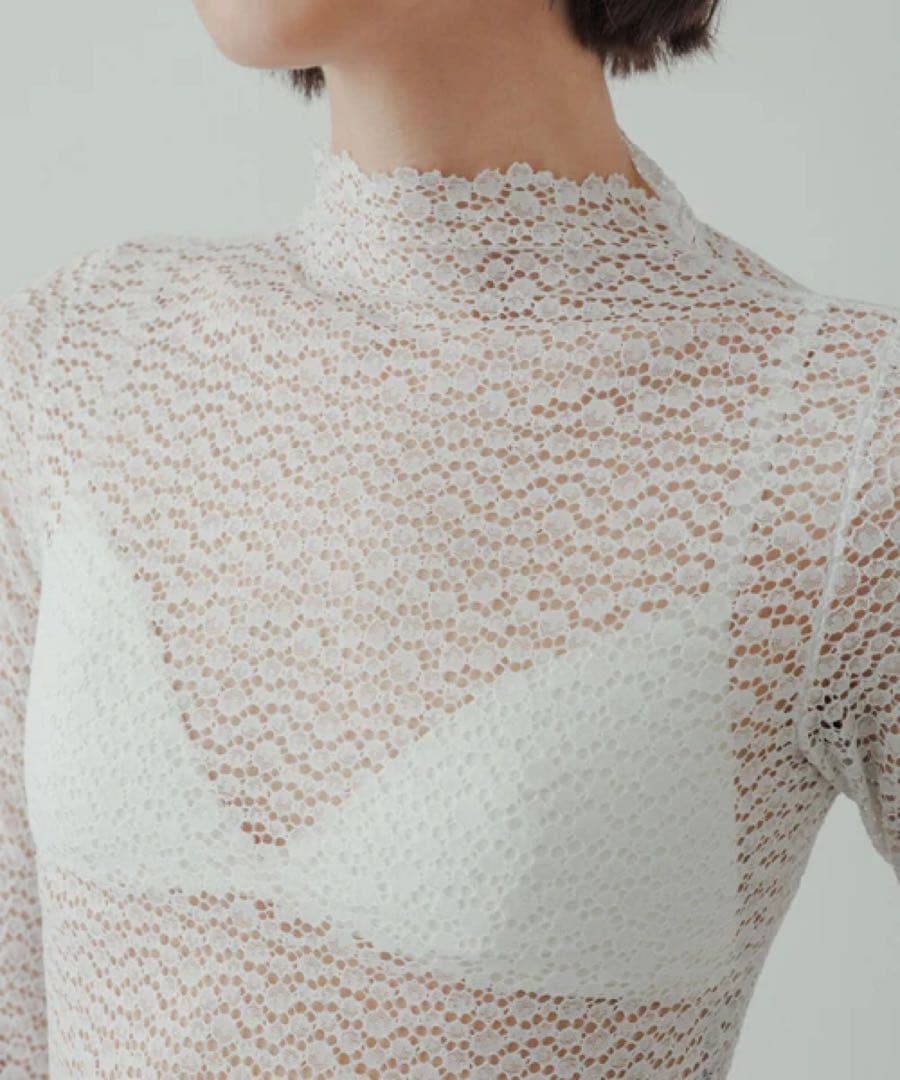 Yo biotop レースロングスリーブトップス - メルカリ