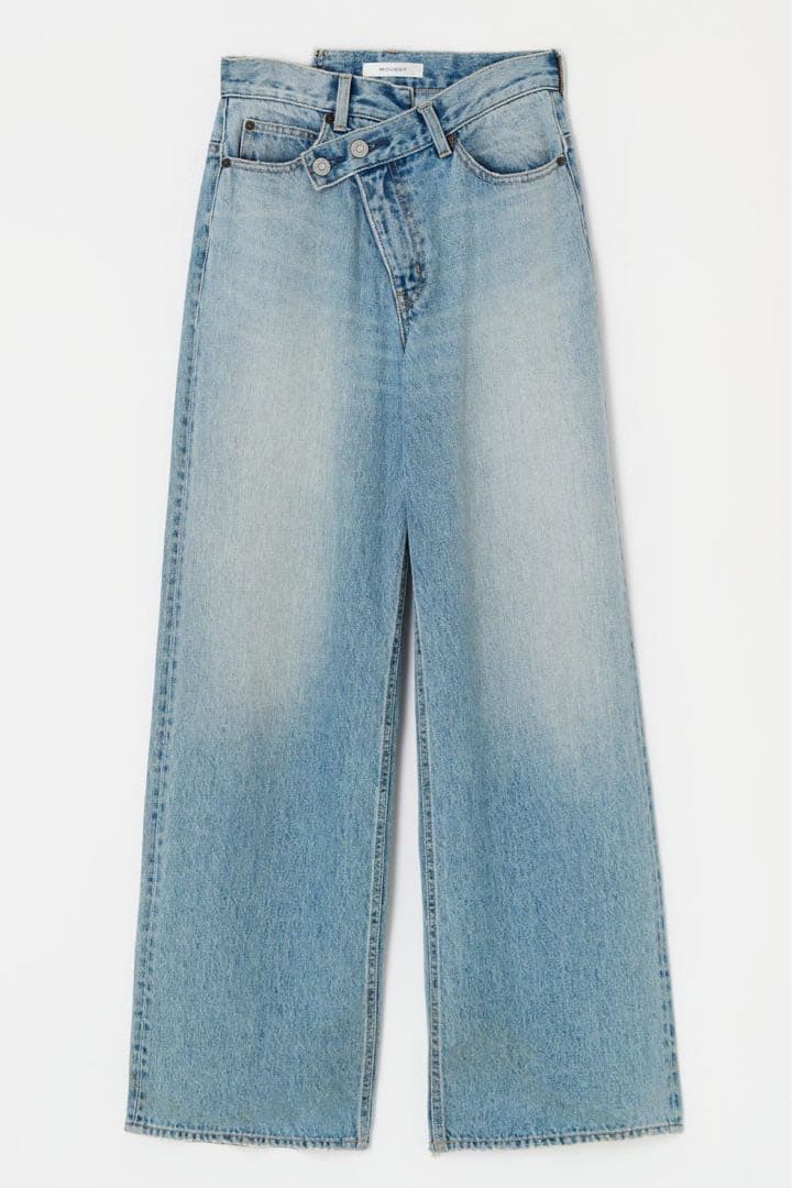 moussy マウジー クロスウエストワイド ストレート デニム 新品 CROSS WAIST WIDE STRAIGHT / クロスウエストワイドストレート（デニム