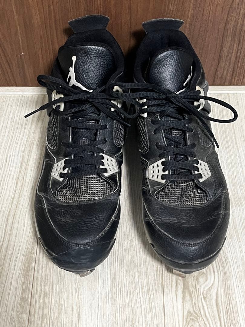 希少 ナイキ エアジョーダン4 オレオ 野球 スパイク 30.5cm 金具