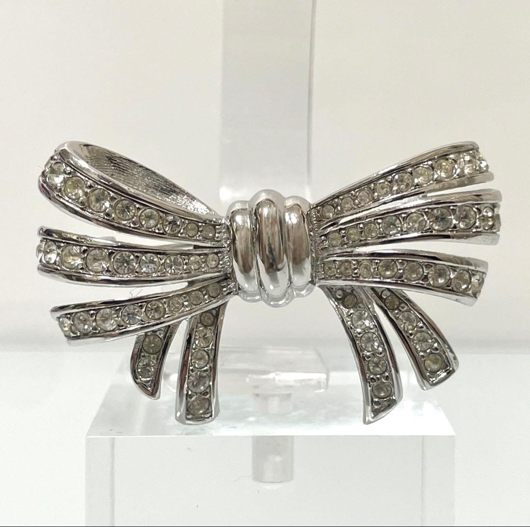 Burberrys バーバリー リボン ストーン装飾 ヴィンテージブローチ ブローチ おしゃれ リボンデザインパール 結婚式 入学式 卒業式