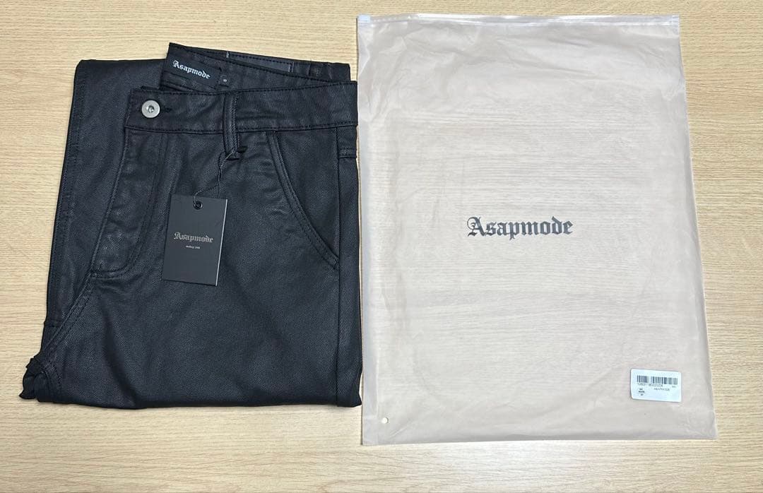 Stacked Oil Coating Wide-Leg Pants - メルカリ