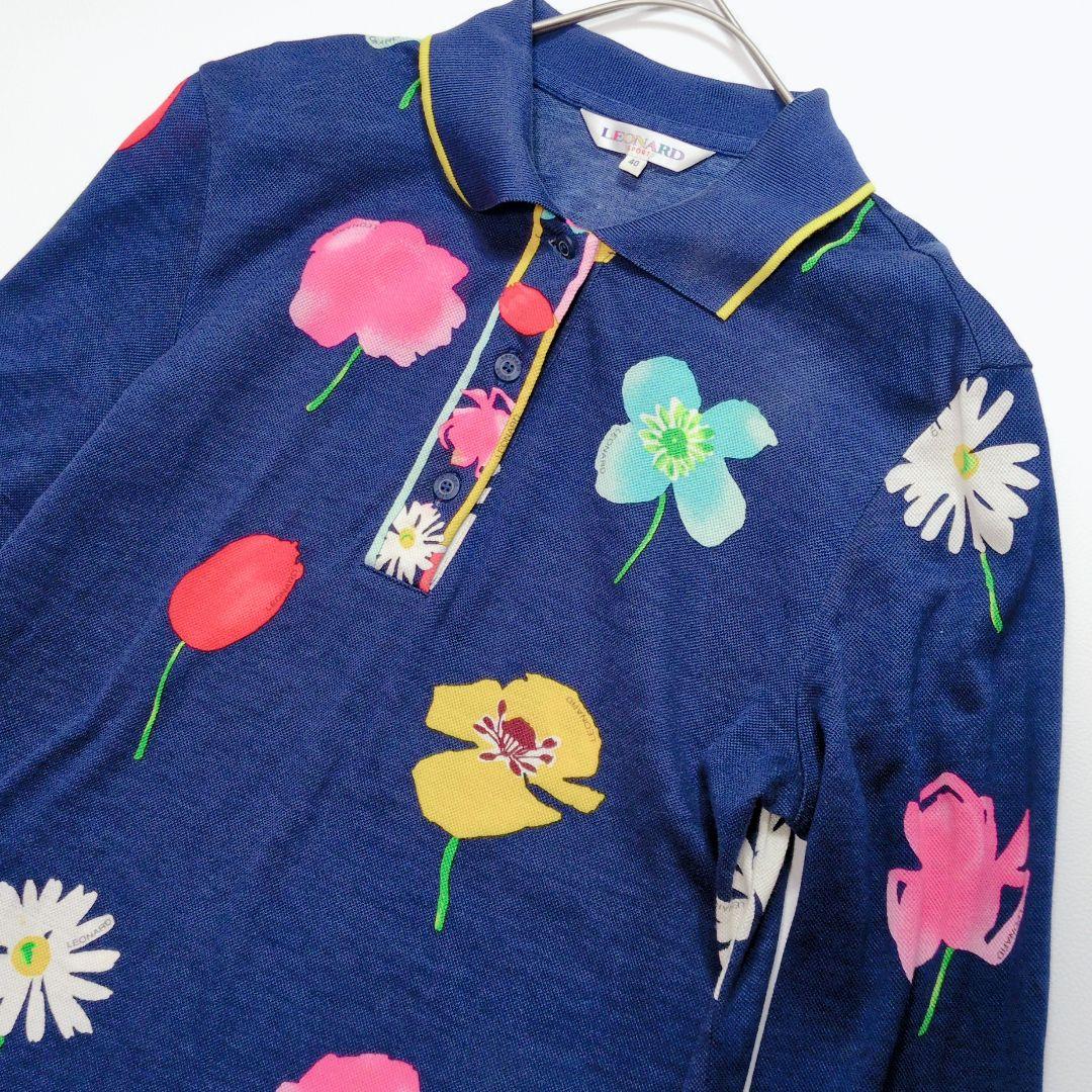 LEONARD ポロシャツ カジュアル コットン100％ ドロップショルダー