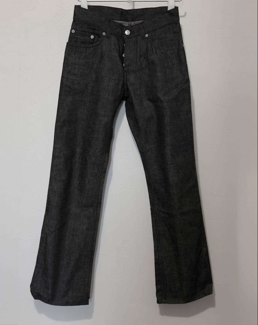 HELMUT LANG TREATED RAW DENIM ダークグレーデニム 本人期 “helmut lang” produced in 1999 classic raw gray color denim