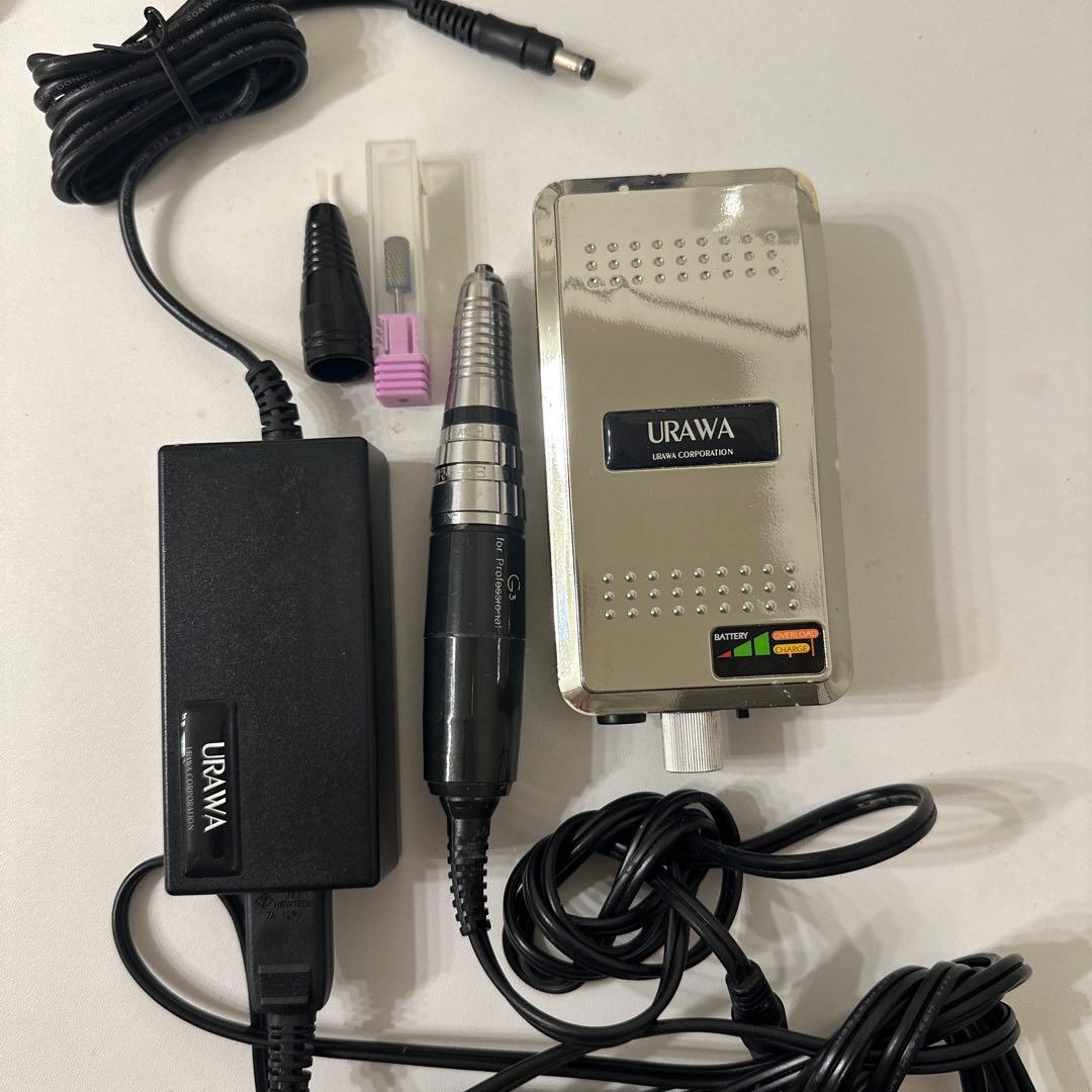 【ayaka】URAWA G3 浦和 ネイルマシーン　シルバー ウラワ G3 URAWA 浦和 プロ用 ネイルマシーン プッシャー付 ネイル