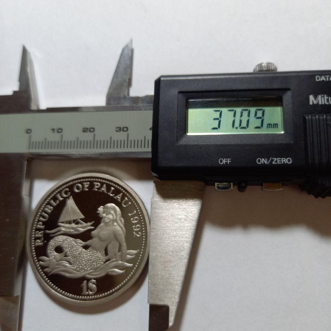 パラオ 1992年 海洋生物保護 1ドル 記念コイン カラー部剥げ有 - メルカリ