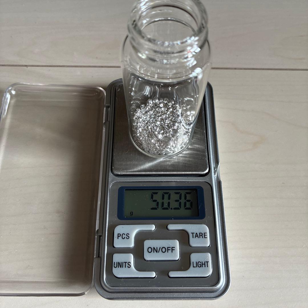 笹吹き銀 50g 純銀笹吹き 50g ササブキ ささぶき 粒銀 銀の粒 SV1000 インゴットの素