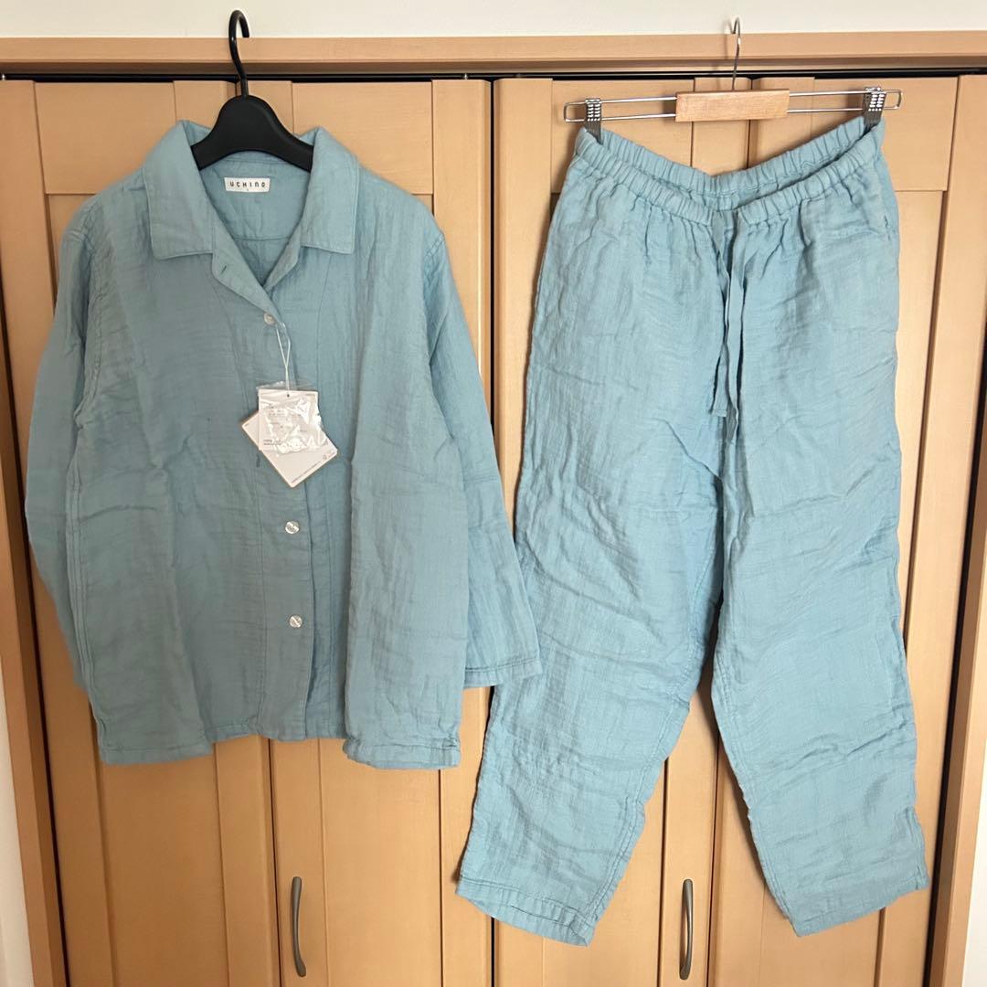 【新品タグ付】UCHINO マシュマロワッフルガーゼライト 快眠パジャマL 上下 UCHINO ガーゼパジャマ レディース 長袖 秋冬 | マシュマロワッフル