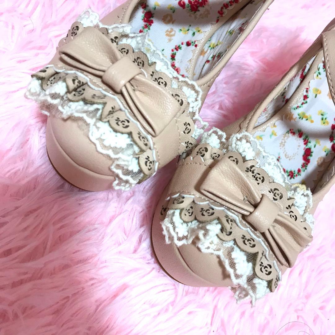 LIZLISA正規品】リボン レース ストラップ パンプス【希少】