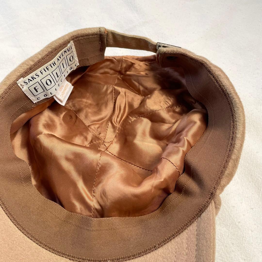 80s ビンテージ SAKS FIFTH AVENUE キャップ カシミヤ - メルカリ