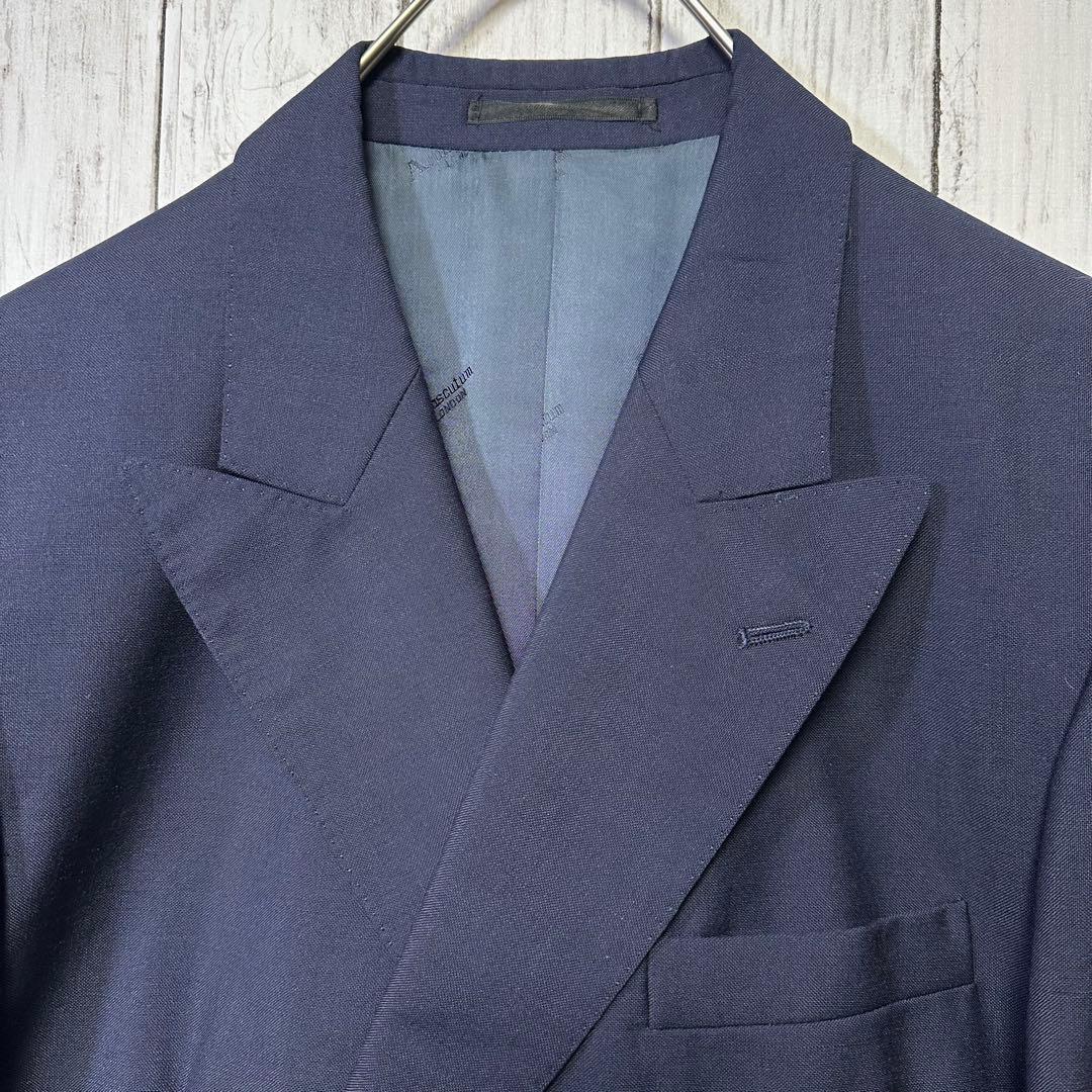 Aquascutum☆英国製☆紺ブレ】モヘア混☆金ボタン☆M〜L