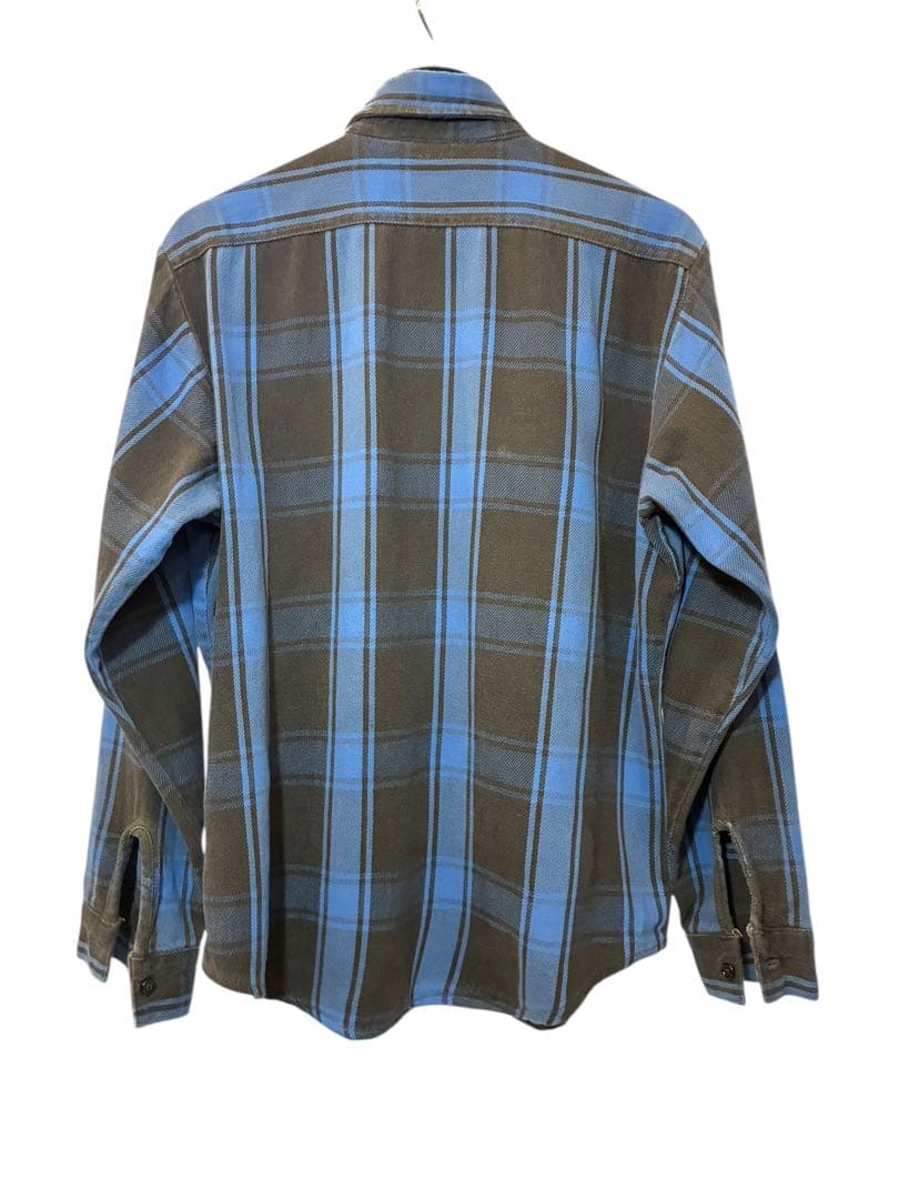 ぐ*す様 70s Trails End 青黒 ブロックチェック ネルシャツ ヴィ