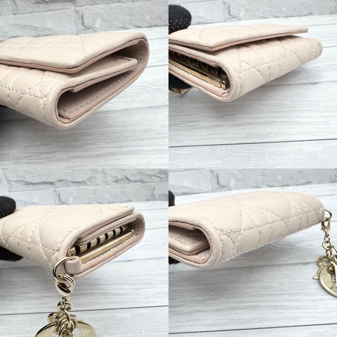 美品】ディオール キーケース 6連 カナージュ ピンク ディオール