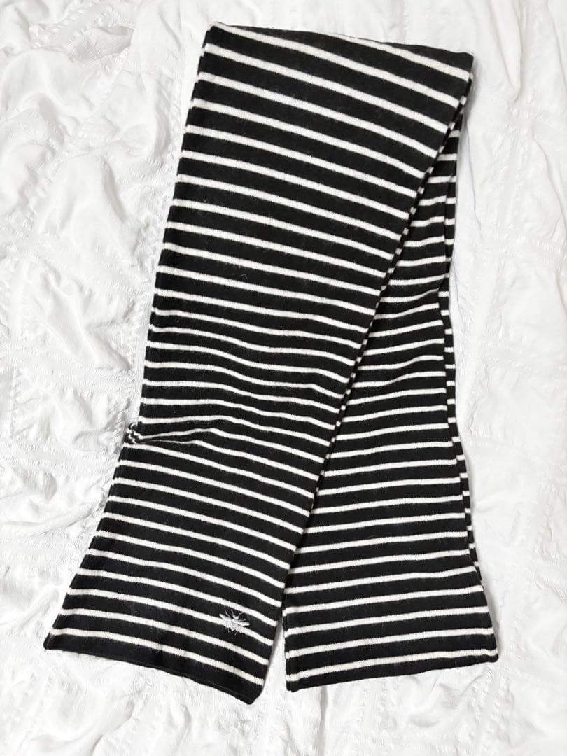 Dior Hommeマフラー　bee 白黒ボーダー Dxf2tL8KvaXzmrMeykW2JIKJdvcc7d