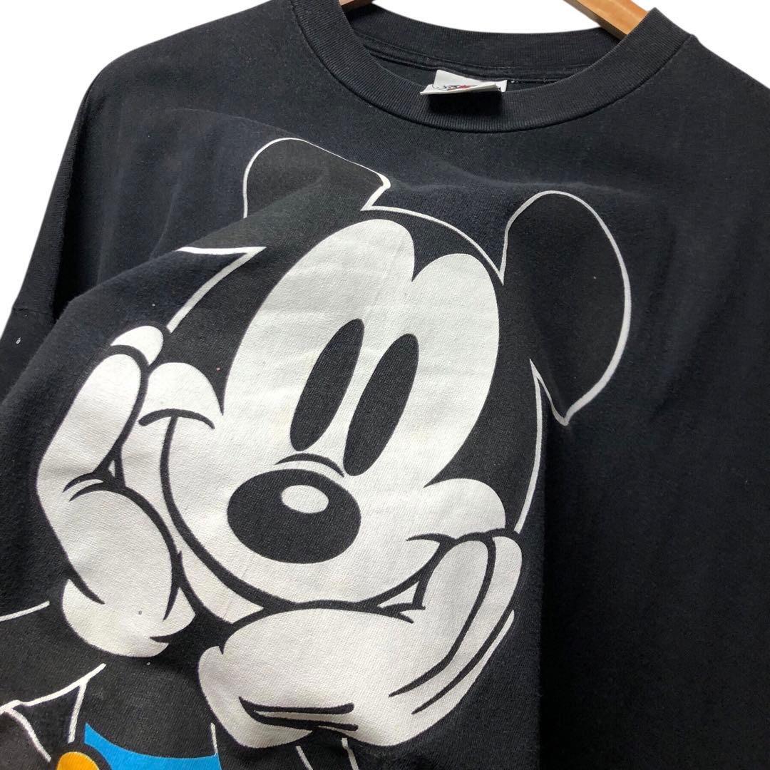 K*.様 90s お座りミッキー 青パン 両面 Tシャツ one size - メルカリ