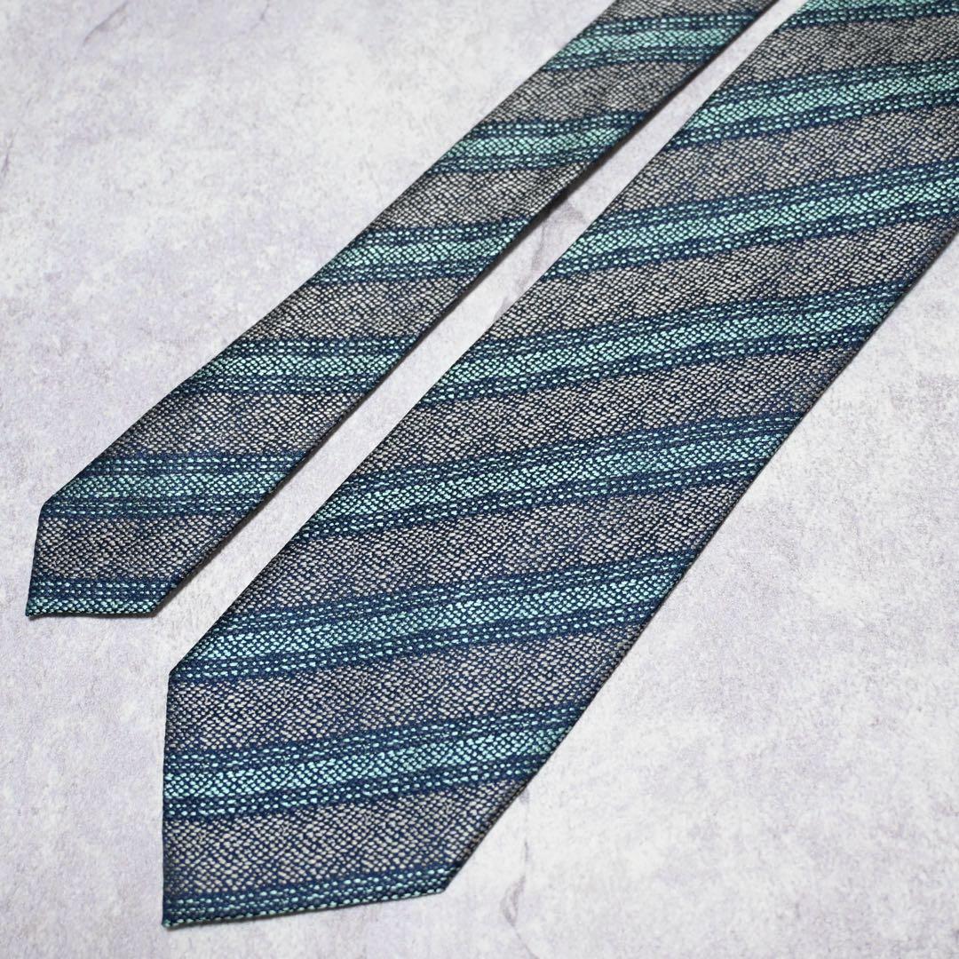 極美品】エルメネジルドゼニア シルバー レジメンタル ネクタイ - メルカリ