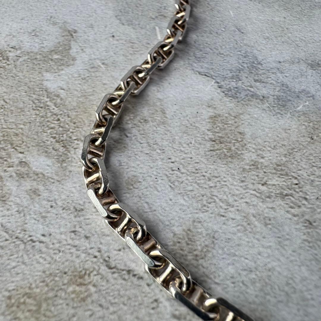 ヴィンテージ アンカーリンクチェーンブレスレット シルバー925